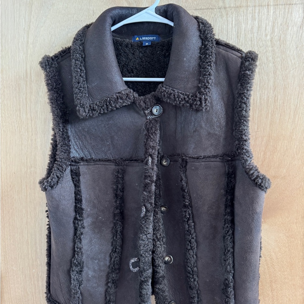 Liz Claiborne Brown Faux Shearling Coat